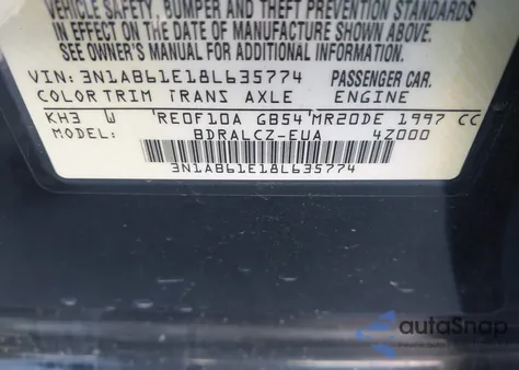 2008 Nissan Sentra 2.0 from USA, damaged, VIN 3N1AB61E18L635774